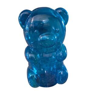 Glass Gummy‎ Bear 8" Blue figurine home decor